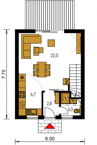 Mirror image | Floor plan of ground floor - ZEN 2